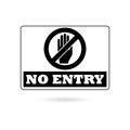 Black No entry sign, Safety first icon or logo