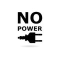 Black No Power icon or logo Royalty Free Stock Photo