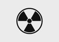 Black nuclear danger symbol. Radiation sign with black stripes