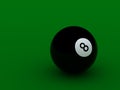 Black number eight pool ball