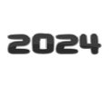 2024 black number isolated