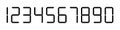 Black numbers for electronic clock and time template. Set for digital calculator