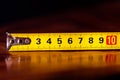 Black Numbers of Measuring Tape Royalty Free Stock Photo
