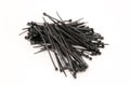 Black nylock cable ties Royalty Free Stock Photo