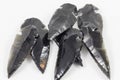 Black Obsidian Arrow heads Royalty Free Stock Photo