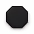 Black Octagon Sign On White Background - Layered Surfaces And Social Commentary Plaques