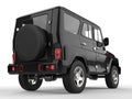 Black off-road four wheel drive car - tail view