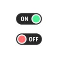 Black on and off switches buttons Royalty Free Stock Photo