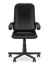 Black office armchair furniture vector illustration