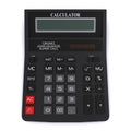 Black office calculator. View from above