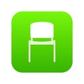 Black office chair icon digital green Royalty Free Stock Photo