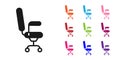 Black Office chair icon isolated on white background. Set icons colorful. Vector Royalty Free Stock Photo
