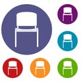 Black office chair icons set Royalty Free Stock Photo