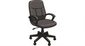 Black office chair illustration featuring a cushioned seat and backrest with subtle Royalty Free Stock Photo
