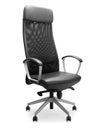 Black office chair isolated on white background with clipping path. Royalty Free Stock Photo