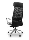 Black office chair isolated on white background with clipping path. Royalty Free Stock Photo