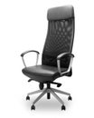 Black office chair isolated on white background with clipping path. Royalty Free Stock Photo