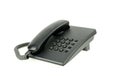 Black office phone with handset on-hook isolated Royalty Free Stock Photo