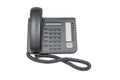 Black office phone isolated on the white background. Royalty Free Stock Photo