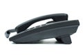 Black office phone. Side view Royalty Free Stock Photo