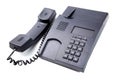 Black office telephone isolated Royalty Free Stock Photo