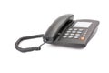 Black office telephone isolated on white Royalty Free Stock Photo