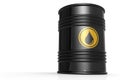 Black oil barrel isolated on white background Royalty Free Stock Photo