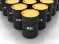 Black oil barrels