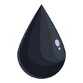 Black oil drop icon cartoon vector. Sea energy drill Royalty Free Stock Photo