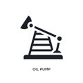 black oil pump isolated vector icon. simple element illustration from industry concept vector icons. oil pump editable logo symbol Royalty Free Stock Photo