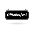 Black Oktoberfest sign Royalty Free Stock Photo