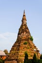 Black old ancient Stupa in Vientiane Laos
