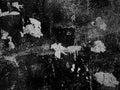 Black old antiquity street wall with dust and scratched grunge textures with paint stains Royalty Free Stock Photo