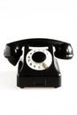 Black old-fashioned phone