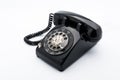 Black old telephon with rotary dia Royalty Free Stock Photo
