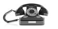 Black old telephone on white background. 3d illustration Royalty Free Stock Photo