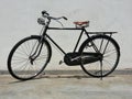 Black old vintage bicycle Royalty Free Stock Photo