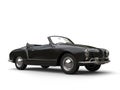 Black old vintage cabriolet - convertible car Royalty Free Stock Photo