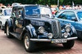 Black old vintage six-cylinder sports sedan car BMW 335