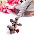 Black old violin Royalty Free Stock Photo