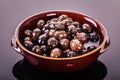 Black olives bowl Royalty Free Stock Photo