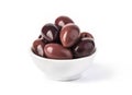 Black olives in a bowl i Royalty Free Stock Photo