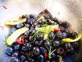 Black Olives with Lemon, Chilli and Rosemary