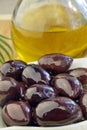 Black olives and olive oil