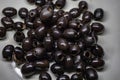 black olives ready to serve on plate Royalty Free Stock Photo