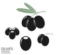 Black olives. Set