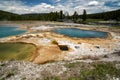 Black Opal spring, located in the Biscuit Basin, a geothermal feature area of Yellowstone National Park Royalty Free Stock Photo
