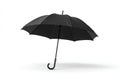 Open Black Umbrella Isolated on White Background Royalty Free Stock Photo