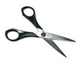 Black opened scissors