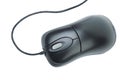 Black optical computer mouse Royalty Free Stock Photo